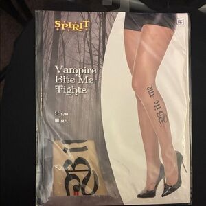 Vampire Themed Tights with Black Text